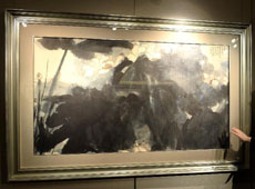 张大千《翠盖云裳香满塘》