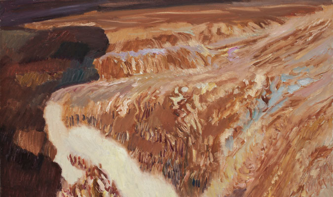 高清：百米油畫長卷《黃河》作品欣賞