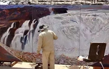 张晓凌 | 母亲河的史诗&mdash;&mdash;观王克举百米油画长卷《黄河》