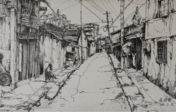 侯明颖 安徽省 小学二组 《街景写生》