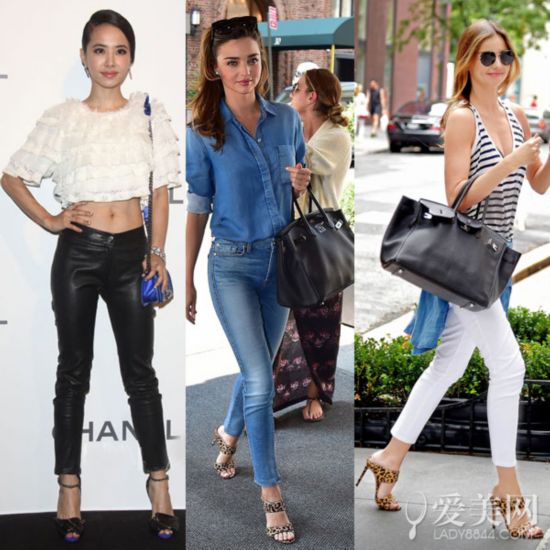  明星街拍必不可少 突显身材全靠紧身裤 
