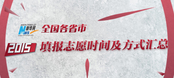 2015年全国各省市填报志愿时间及方式汇总