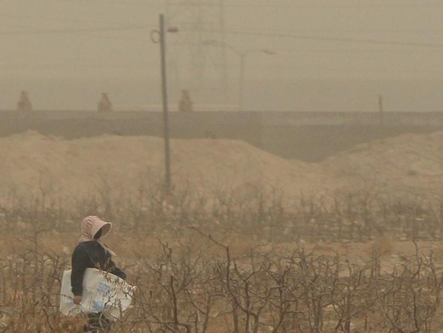 新疆哈密出現沙塵天氣
