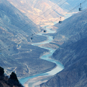 索道飞跨金沙江