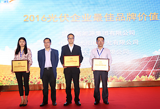 “2016光伏企业最佳品牌价值奖”颁奖
