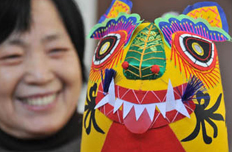 作为生肖邮票的手工艺品--黎侯虎