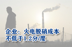 火电脱硝成本不低于1.2分/度