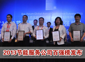 &ldquo;2013节能服务公司百强榜&rdquo;发布
