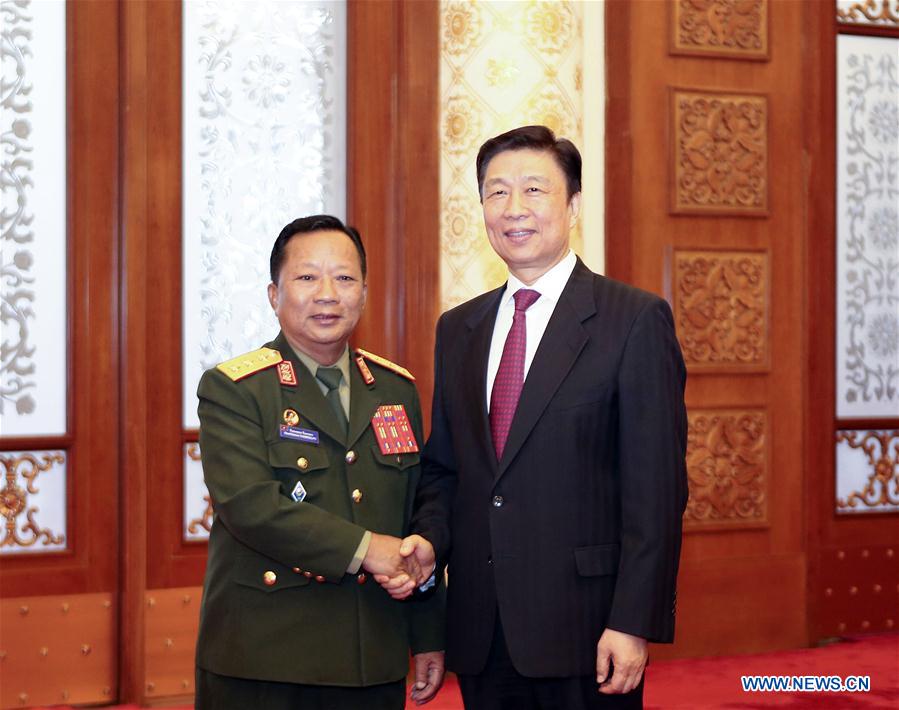 CHINA-BEIJING-LI YUANCHAO-LAO DEFENSE MINISTER-MEETING (CN)
