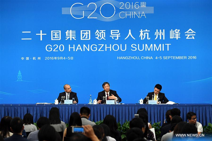 (G20 SUMMIT)CHINA-HANGZHOU-CENTRAL BANK-YI GANG-PRESS CONFERENCE (CN)