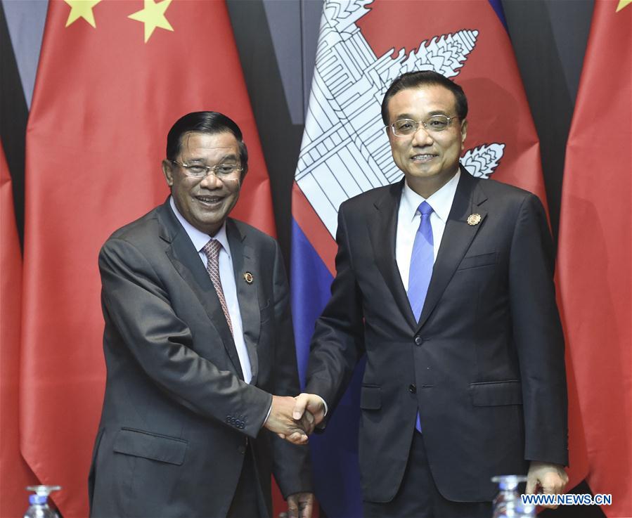 LAOS-CHINA-LI KEQIANG-CAMBODIAN PM-MEETING 