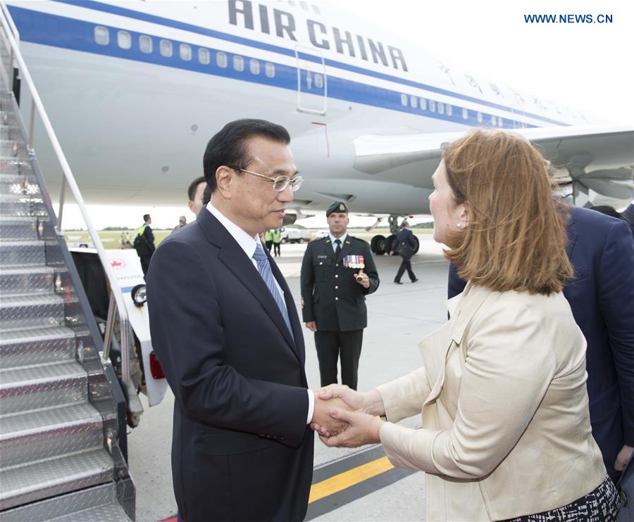 CANADA-OTTAWA-LI KEQIANG-VISIT-ARRIVAL