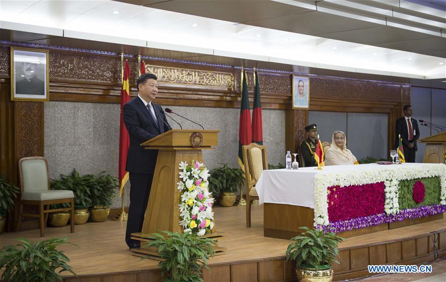 BANGLADESH-CHINA-XI JINPING-PM-TALKS