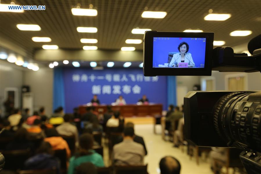 (SHENZHOU-11)CHINA-SHENZHOU-11-PRESS CONFERENCE (CN)