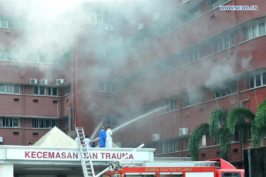 MALAYSIA-JOHOR BAHRU-HOSPITAL-FIRE
