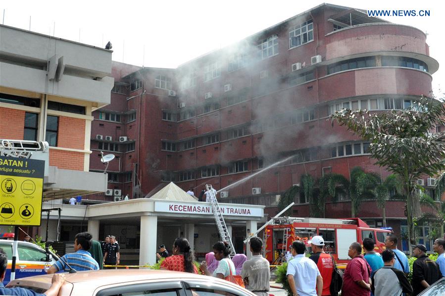 MALAYSIA-JOHOR BAHRU-HOSPITAL-FIRE