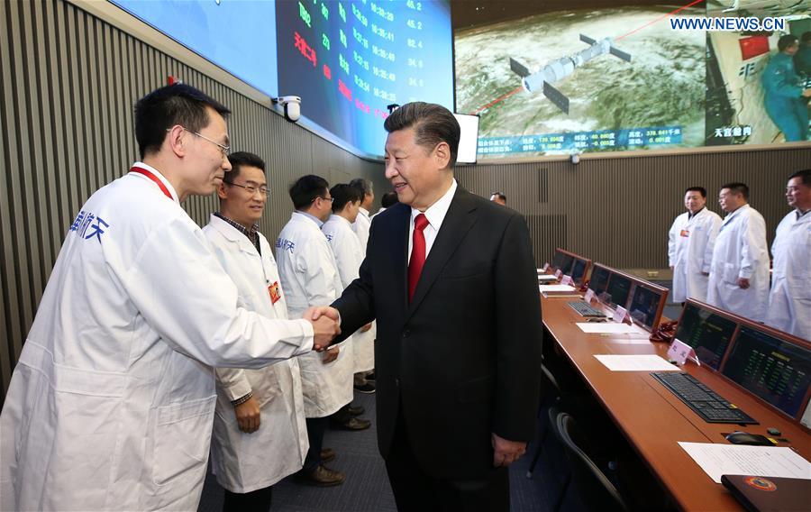CHINA-BEIJING-XI JINPING-TIANGONG-2-ASTRONAUTS (CN)