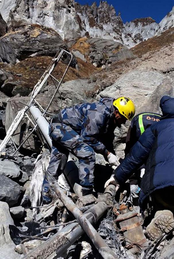 NEPAL-POKHARA-MISSING ULTRALIGHT AIRCRAFT-CRASH SITE