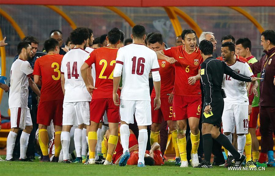 (SP)CHINA-KUNMING-SOCCER-FIFA WORLD CUP-ASIAN QUALIFIERS-CHN VS QAR (CN)