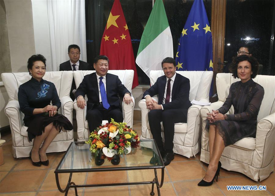 ITALY-SARDINIA-CHINESE PRESIDENT-MEETING