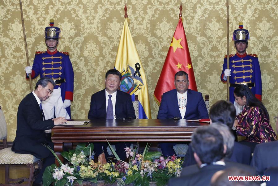 ECUADOR-QUITO-XI JINPING-CORREA-TALKS