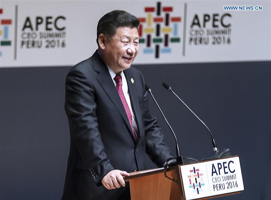 PERU-CHINA-XI JINPING-APEC CEO SUMMIT-SPEECH 