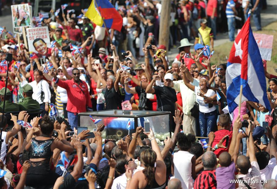 CUBA-SANTIAGO DE CUBA-FIDEL CASTRO-PROCESSION