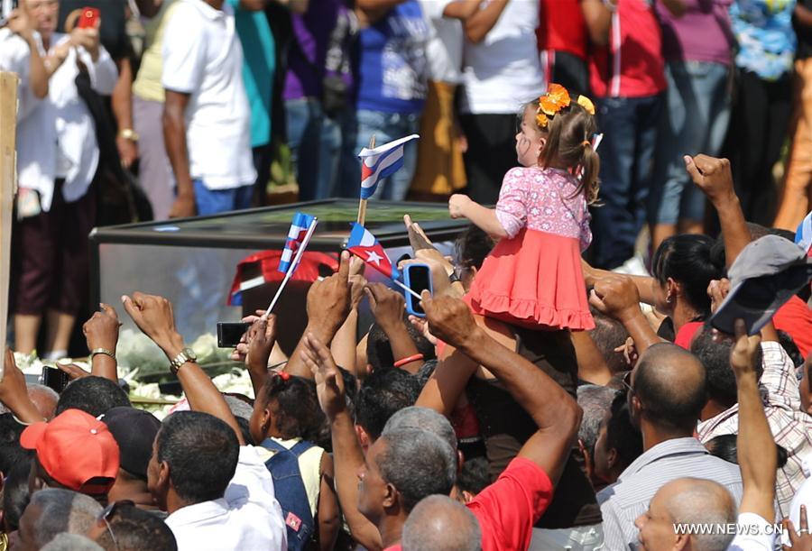 CUBA-SANTIAGO DE CUBA-FIDEL CASTRO-PROCESSION