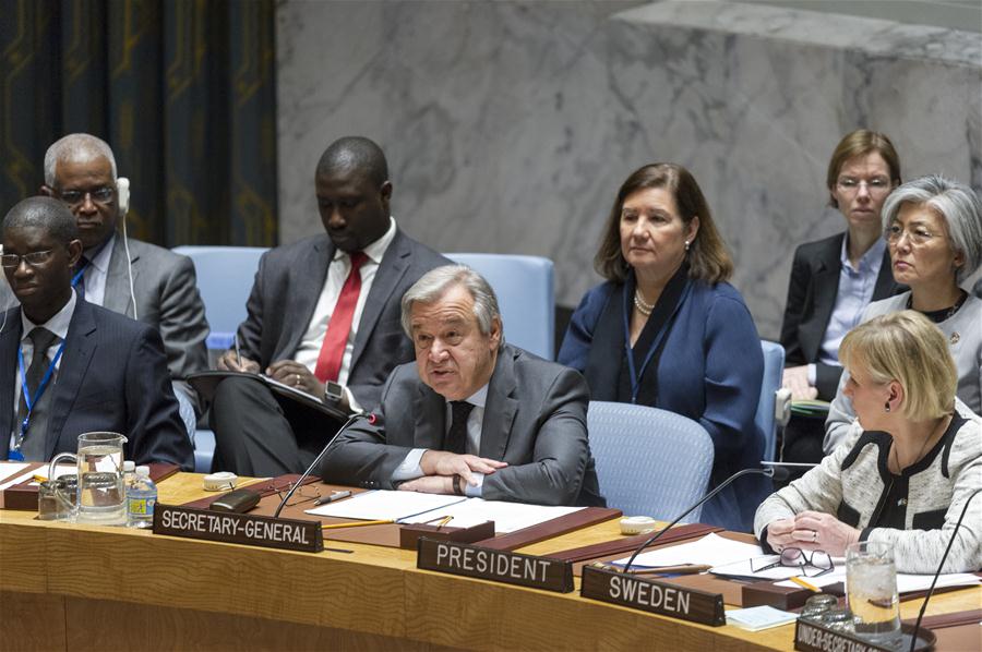 UN-SECRETARY-GENERAL-ANTONIO GUTERRES-SECURITY COUNCIL-FIRST ADDRESS