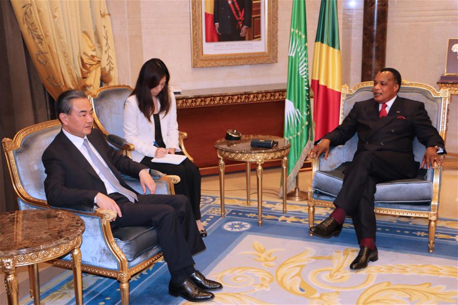 CONGO-BRAZZAVILLE-CHINA-FM-PRESIDENT-MEETING