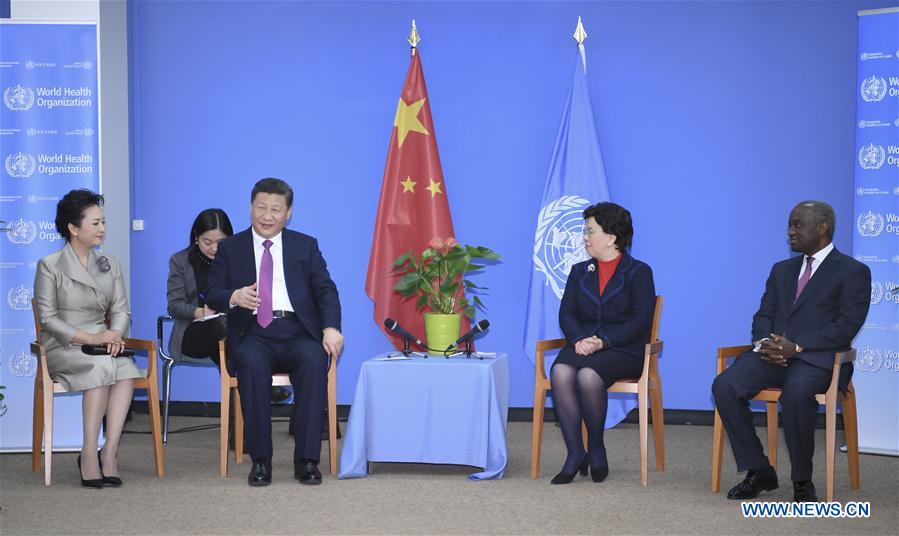 SWITZERLAND-GENEVA-XI JINPING-MARGARET CHAN-MEETING
