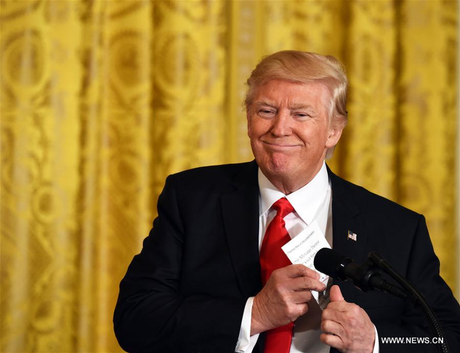 U.S.-WASHINGTON D.C.-DONALD TRUMP-THERESA MAY-MEETING