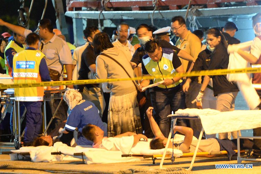 MALAYSIA-KOTA KINABALU-BOAT-SINKING-RESCUED CHINESE TOURISTS-ARRIVAL