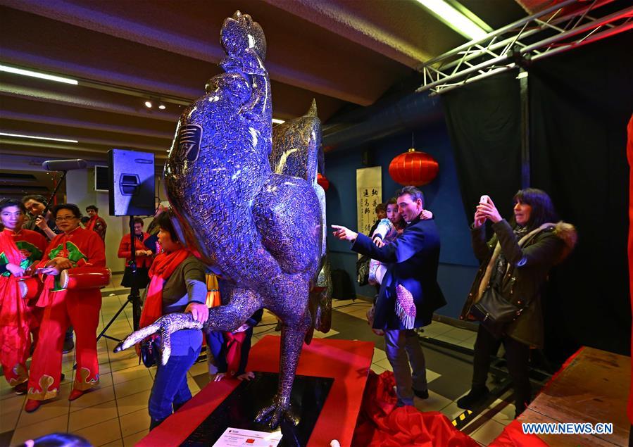 BELGIUM-DINANT-ROOSTER STATUE