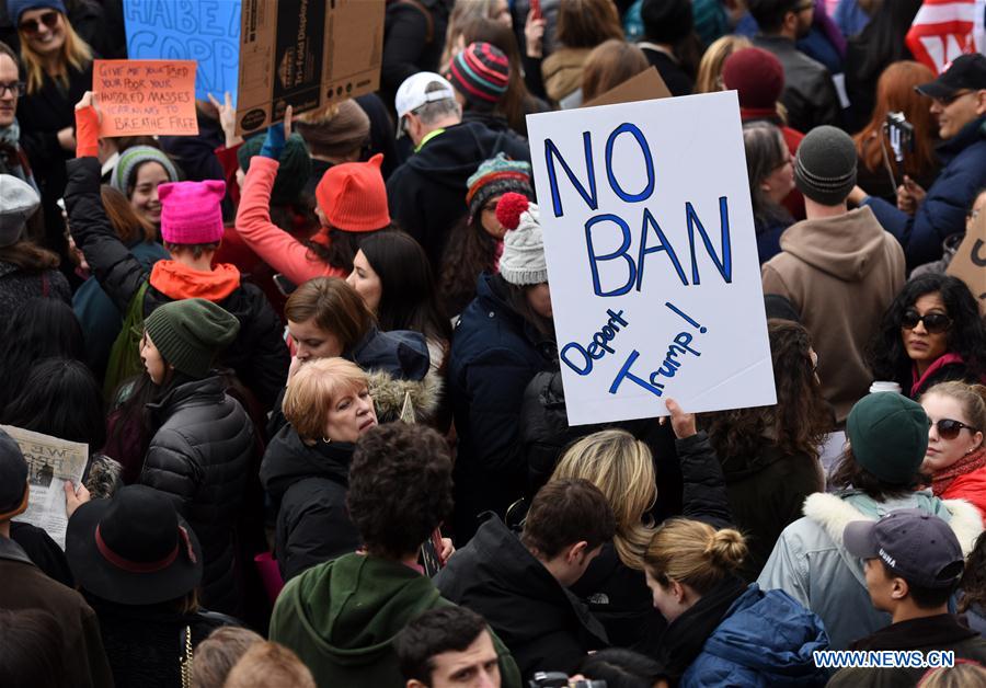 U.S.-WASHINGTON D.C.-PROTEST-TRUMP-EXECUTIVE ORDER