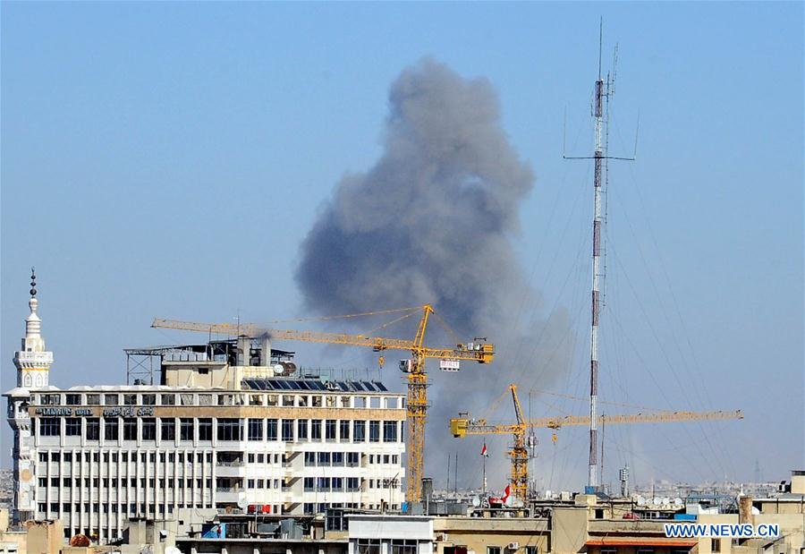 SYRIA-DAMASCUS-AIRSTRIKES-REBEL AREAS