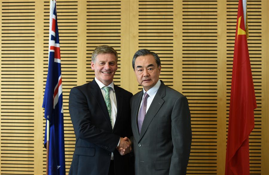 NEW ZEALAND-AUCKLAND-PM-CHINA-FM-MEETING
