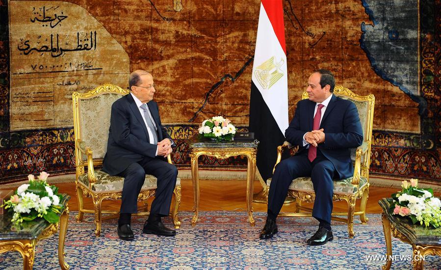 EGYPT-CAIRO-LEBANON-PRESIDENT-VISIT