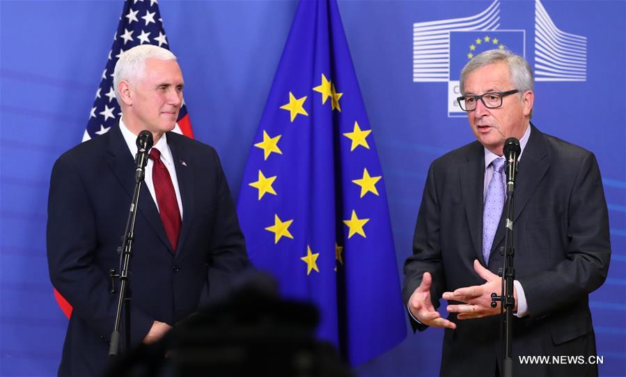BELGIUM-EU-U.S.-VICE PRESIDENT-PENCE-VISIT