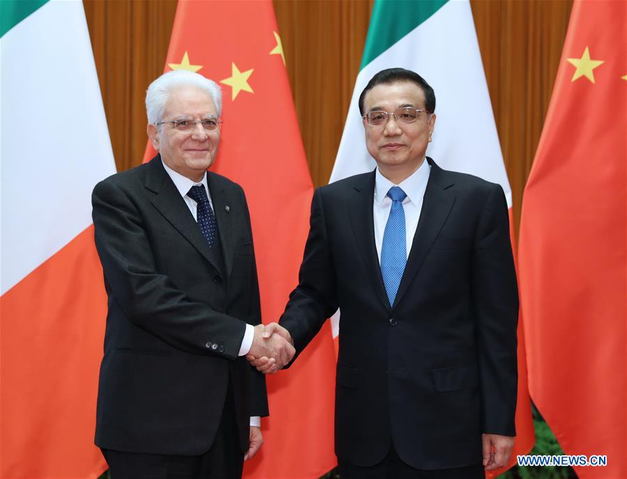 CHINA-BEIJING-LI KEQIANG-ITALIAN PRESIDENT-MEETING (CN)