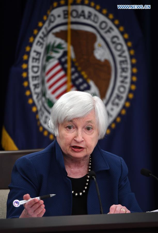 U.S. Federal Reserve Chair Janet Yellen speaks during a news conference in Washington D.C., capital of the United States, on March 15, 2017. 