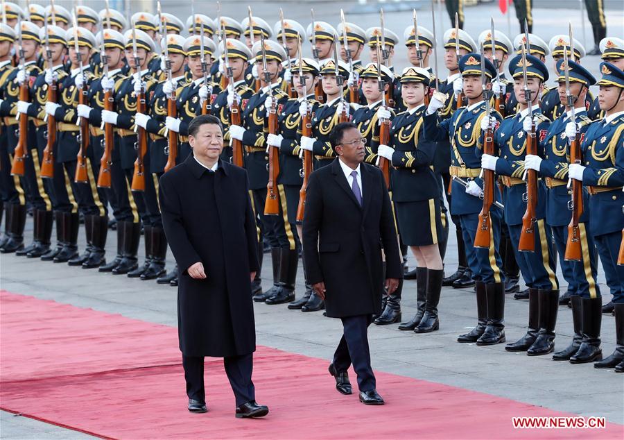 CHINA-BEIJING-XI JINPING-MADAGASCAR-PRESIDENT-WELCOME CEREMONY (CN)