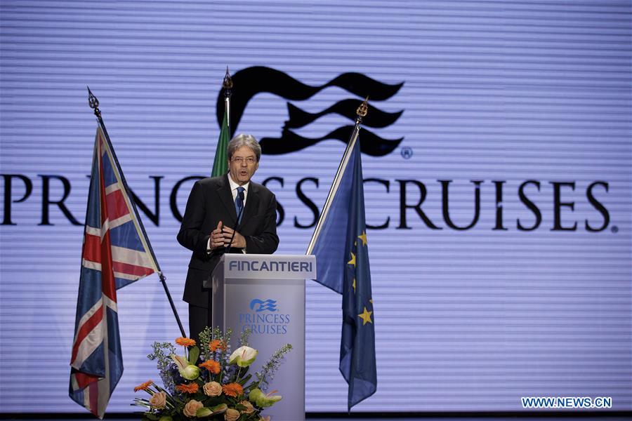 ITALY-MONFALCONE-CRUISE-MAJESTIC PRINCESS-HANDOVER-SILK ROAD SEA ROUTE