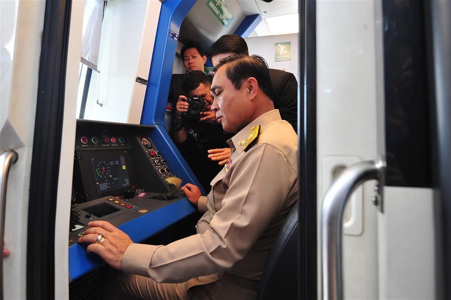 THAILAND-SAMUT PRAKAN-PUBLIC TRAFFIC-PM-PRAYUTH-VISIT