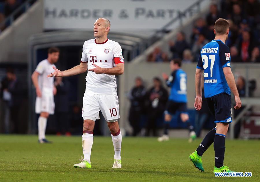 (SP)GERMANY-BUNDESLIGA SOCCER MATCH-HOFFENHEIM VS BAYERN MUENCHEN