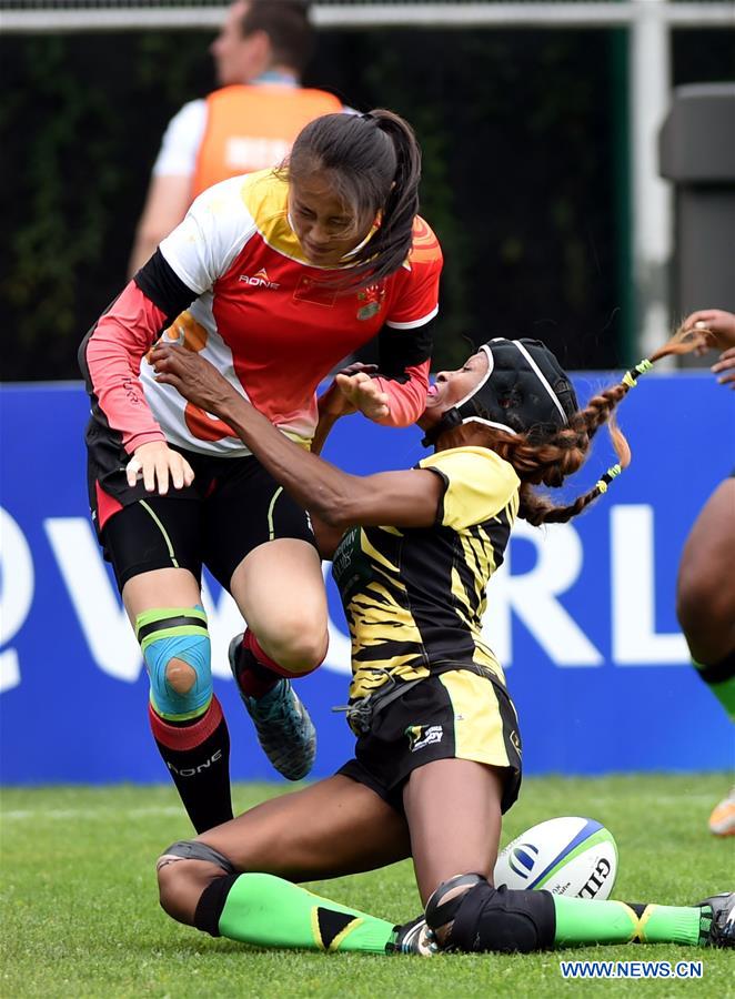 (SP)CHINA-HONG KONG-RUGBY-WOMEN'S SEVENS SERIES QUALIFYING-CHN VS JAM