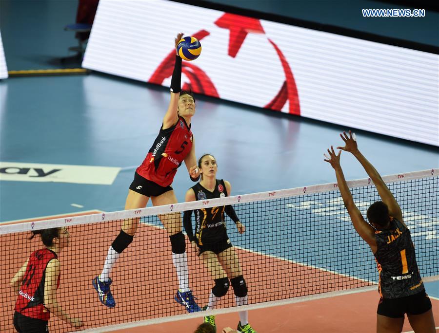 (SP)TURKEY-ISTANBUL-VOLLEYBALL-TURKISH WOMEN LEAGUE-PLAYOFFS-SEMI FINAL-VAKIFBANK VS GALATASARAY  