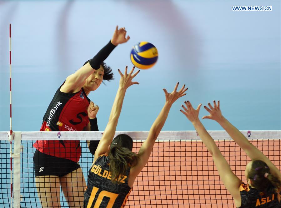 (SP)TURKEY-ISTANBUL-VOLLEYBALL-TURKISH WOMEN LEAGUE-PLAYOFFS-SEMI FINAL-VAKIFBANK VS GALATASARAY  