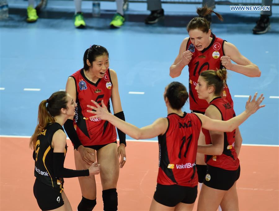 (SP)TURKEY-ISTANBUL-VOLLEYBALL-TURKISH WOMEN LEAGUE-PLAYOFFS-SEMI FINAL-VAKIFBANK VS GALATASARAY  