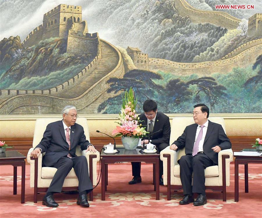CHINA-BEIJING-ZHANG DEJIANG-MYANMAR-MEETING (CN)